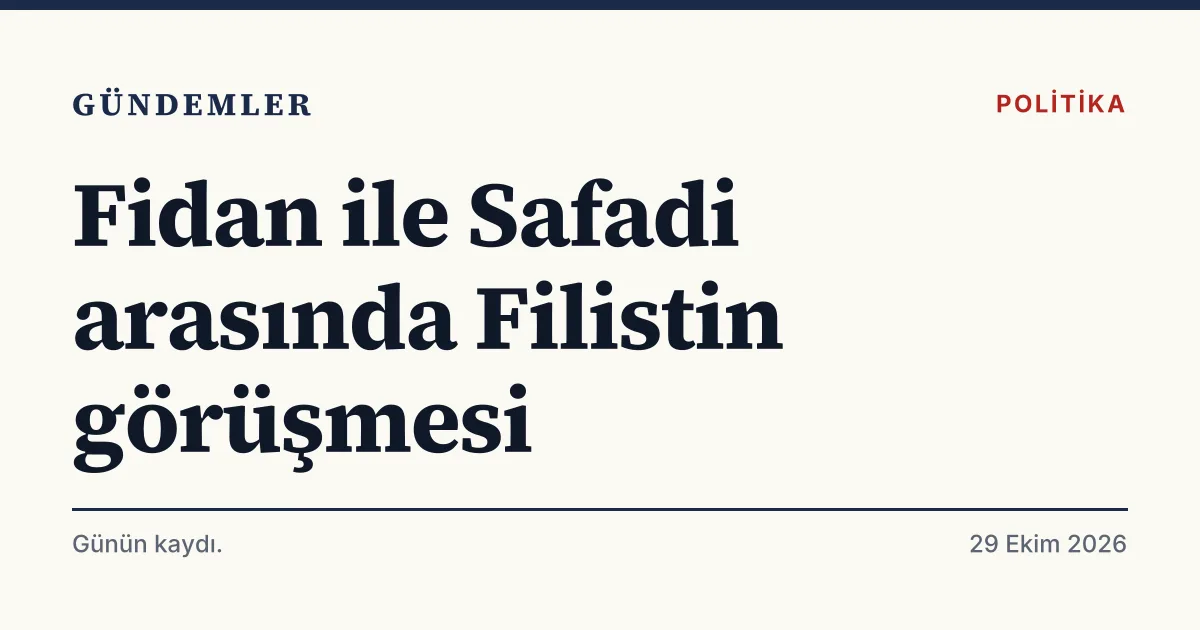 Dışişleri Bakanı Fidan ile Ürdünlü mevkidaşı Safadi'nin telefon görüşmesini anlatan tipografik haber kartı