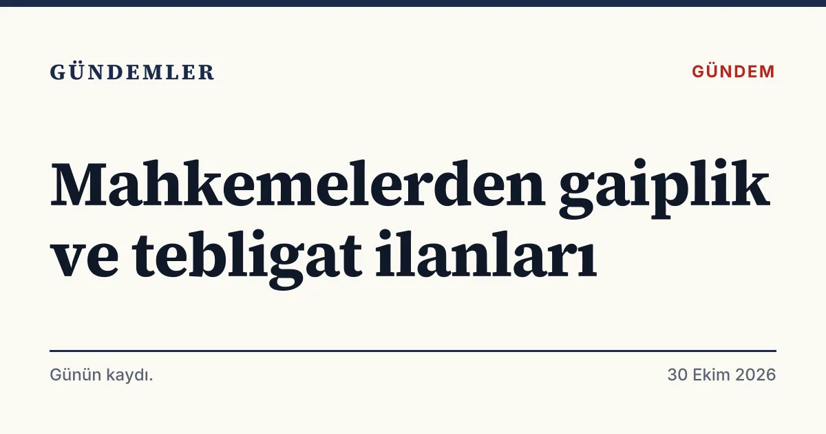 Geyve ve Kırklareli sulh hukuk mahkemelerinin resmi ilanlarını anlatan tipografik haber kartı
